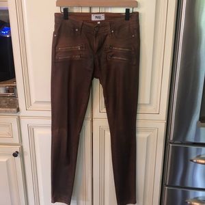 Paige coated denim jeans.